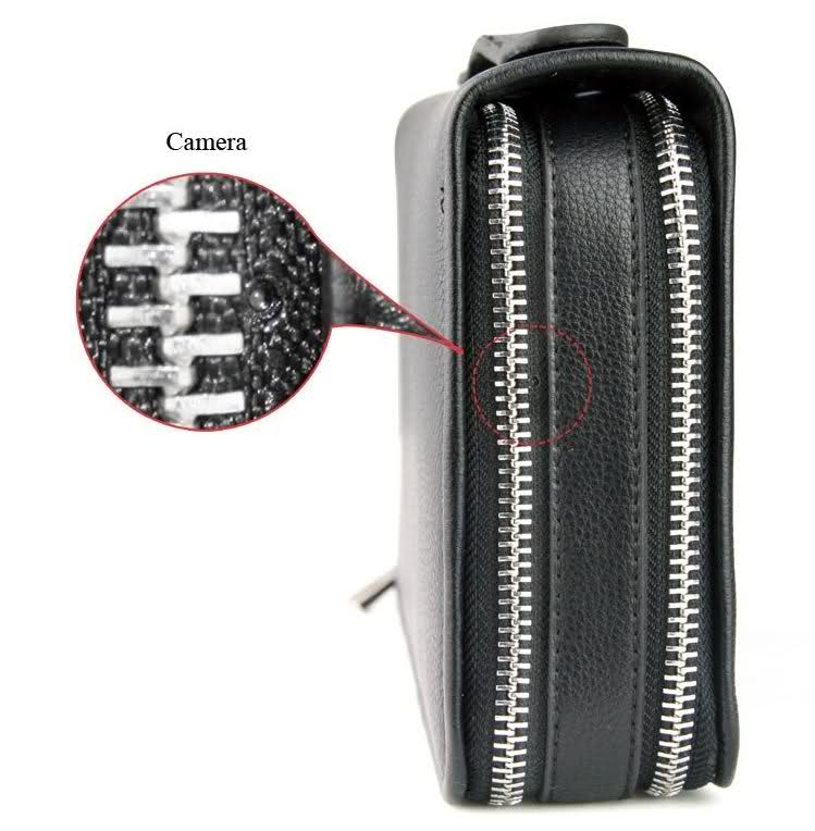 шпионская камера скрытого наблюдения в виде борсетки