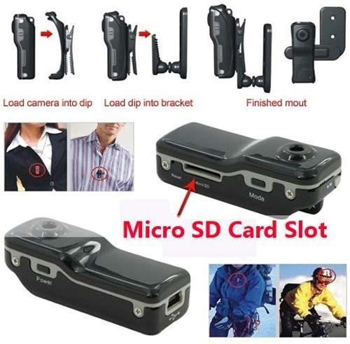 портативная мини видеокамера для размещения на одежде